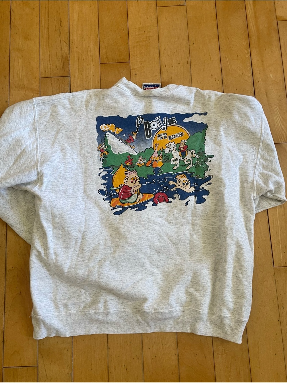 Men's Heather Gray Crewneck Sweatshirt - Picture 2 of 2